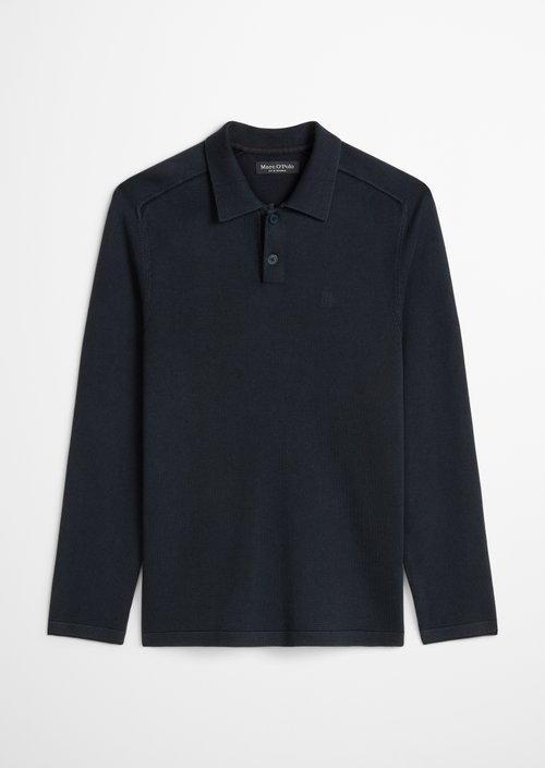 Regular knit polo shirt — Dark Navy