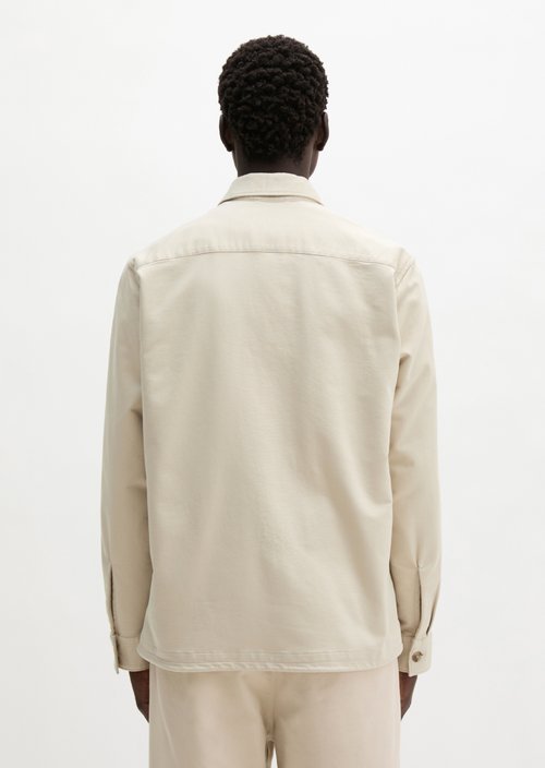Sateen overshirt — Light Oat
