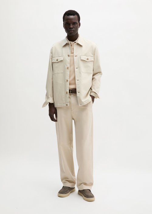Sateen overshirt — Light Oat