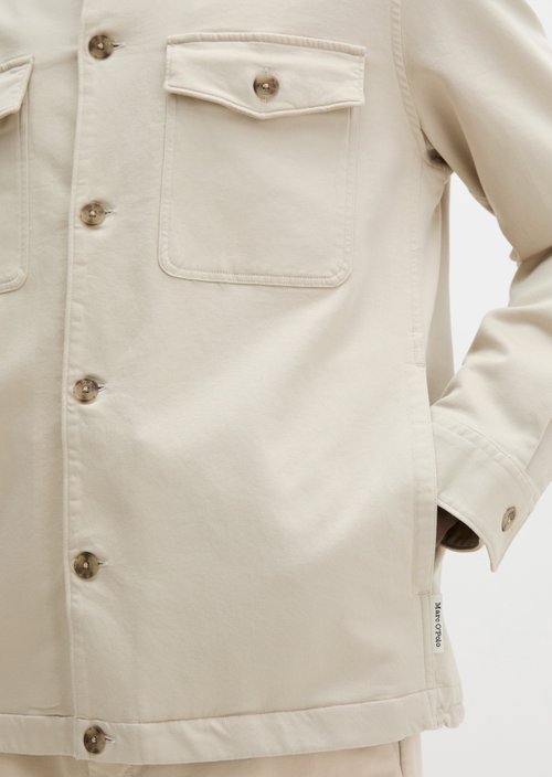Sateen overshirt — Light Oat