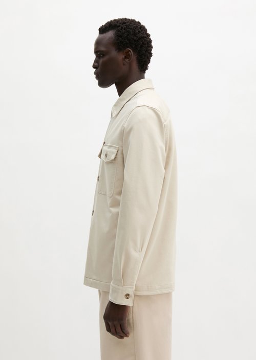 Sateen overshirt — Light Oat