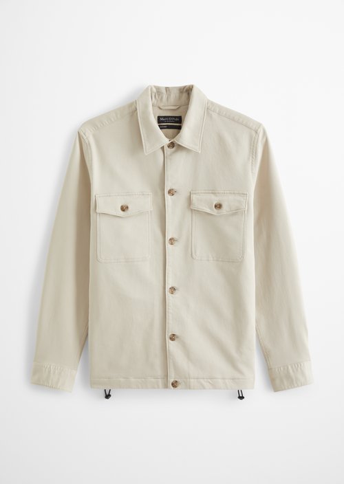 Sateen overshirt — Light Oat