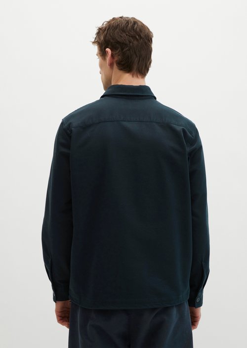 Sateen overshirt — Dark Navy