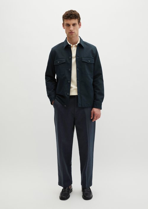 Sateen overshirt — Dark Navy