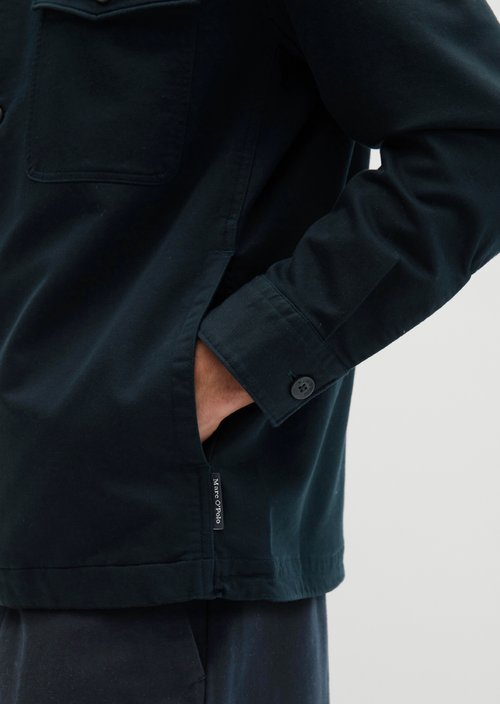Sateen overshirt — Dark Navy
