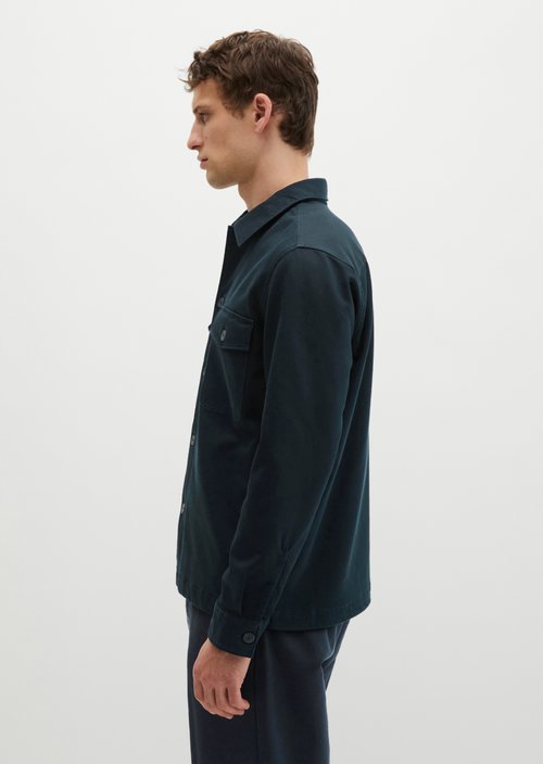 Sateen overshirt — Dark Navy