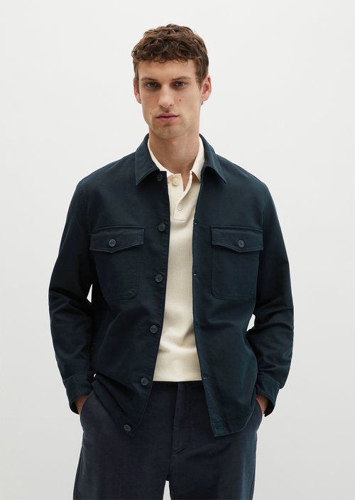 Sateen overshirt — Dark Navy