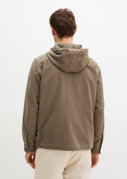 Hooded overshirt — Frozen Taupe