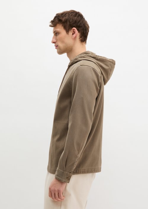 Hooded overshirt — Frozen Taupe