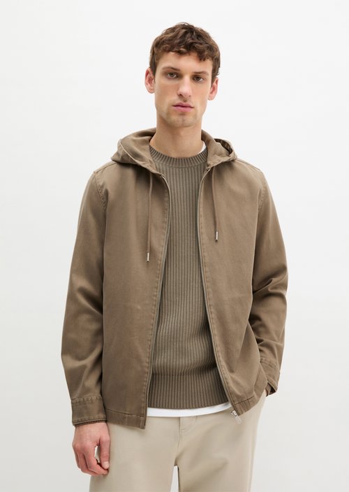 Hooded overshirt — Frozen Taupe