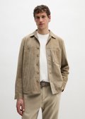 Leather jacket regular made from soft suede - brown | Leather