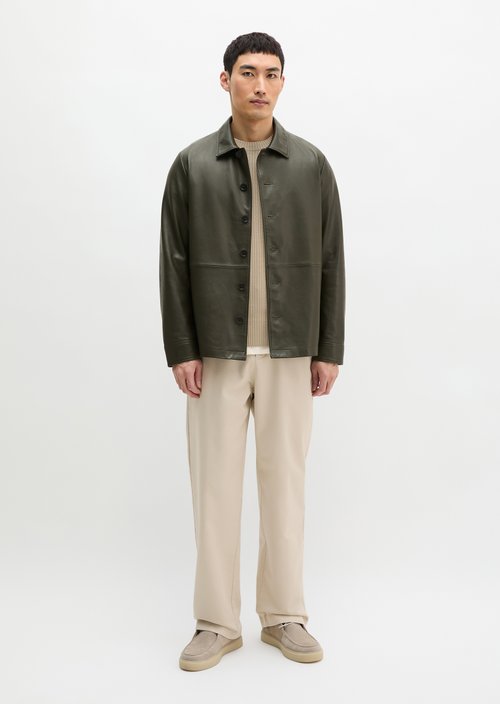 Leather jacket regular — Dark Nickle
