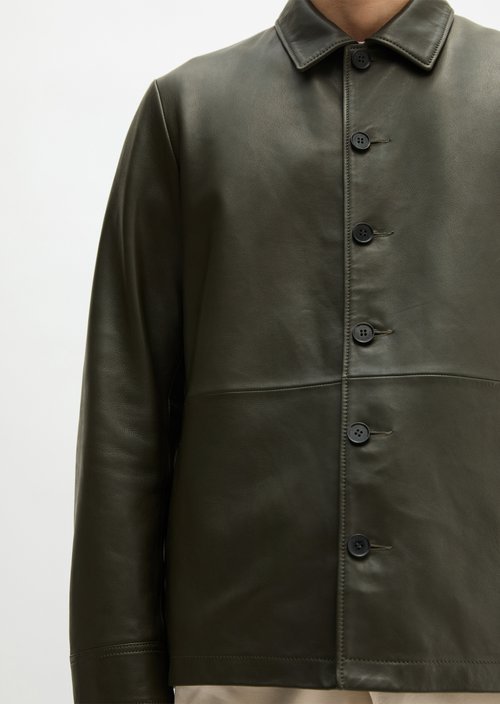 Leather jacket regular — Dark Nickle