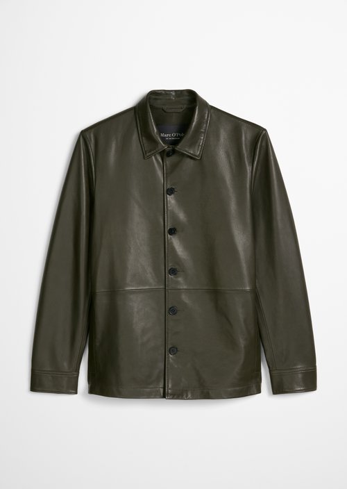 Leather jacket regular — Dark Nickle