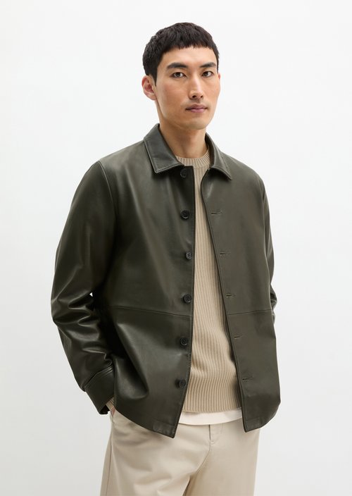 Leather jacket regular — Dark Nickle