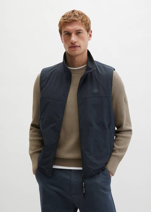 Gilet da esterno regular Dark Navy in vista frontale