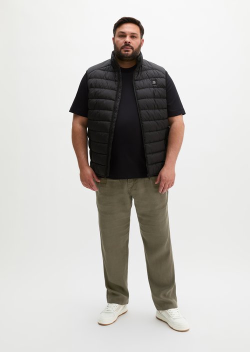Regular quilted vest — Black
