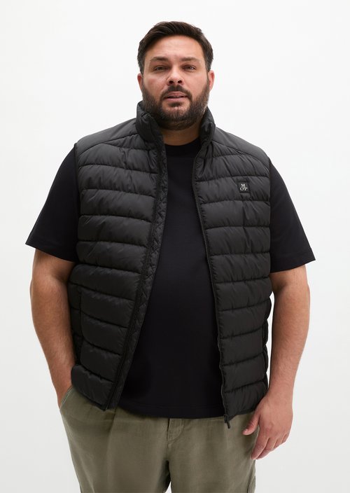 Regular quilted vest — Black