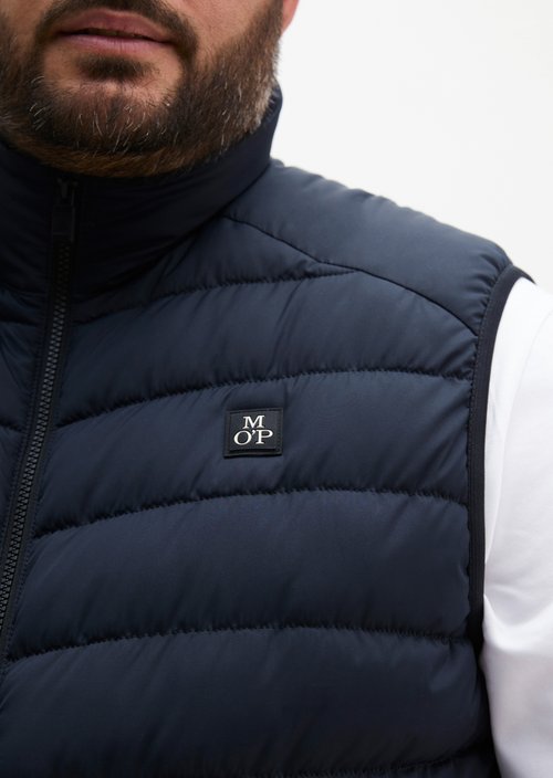 Regular quilted vest — Dark Navy
