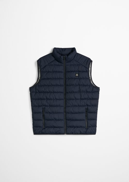 Regular quilted vest — Dark Navy