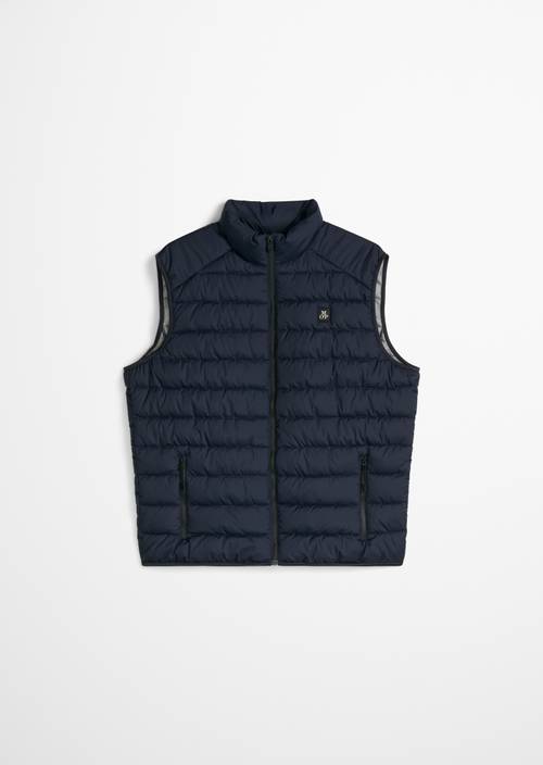 Regular quilted vest Dark Navy in isolated view without model