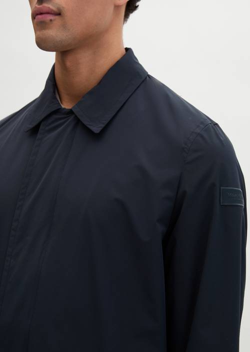 Manteau court regular Dark Navy en vue détaillée