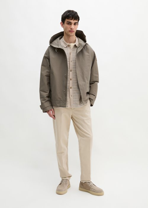 Hooded jacket loose — Frozen Taupe