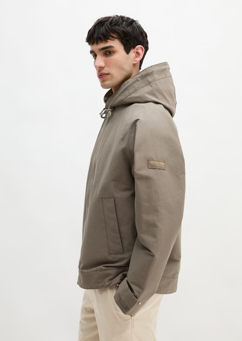 Hooded jacket loose — Frozen Taupe