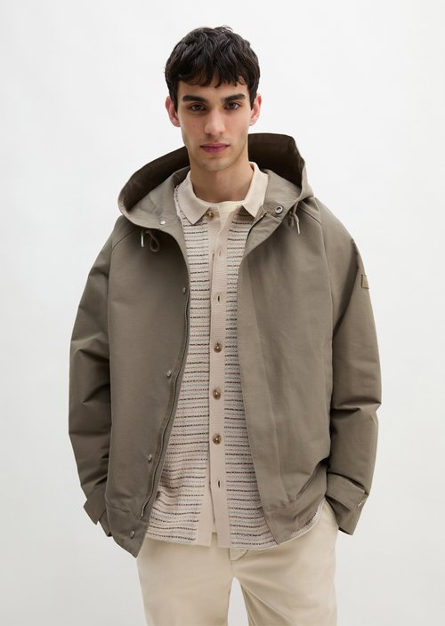 Hooded jacket loose — Frozen Taupe