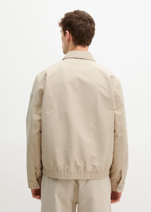Zipper jacket regular — Light Oat
