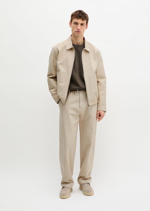 Zipper jacket regular — Light Oat
