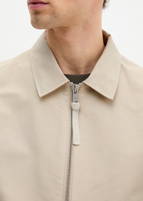Zipper jacket regular — Light Oat