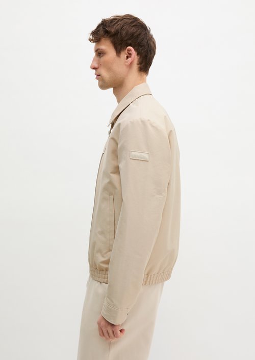 Zipper jacket regular — Light Oat