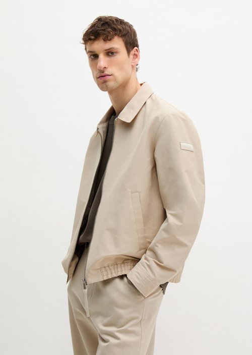 Zipper jacket regular — Light Oat