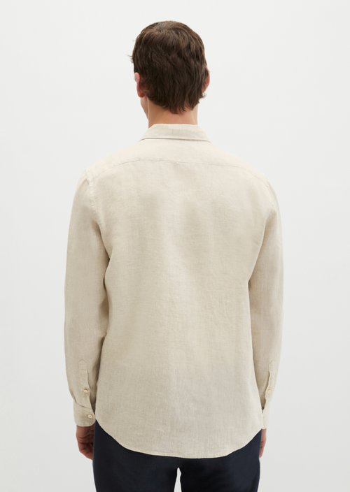 Shark collar shirt shaped — Medium Beige