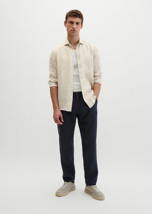 Shark collar shirt shaped — Medium Beige