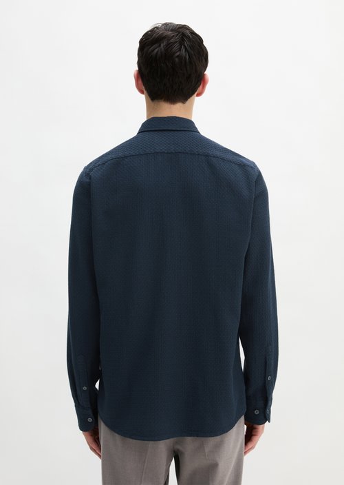 Dobby shirt shaped — Dark Navy