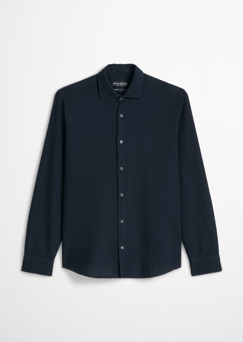 Dobby shirt shaped — Dark Navy