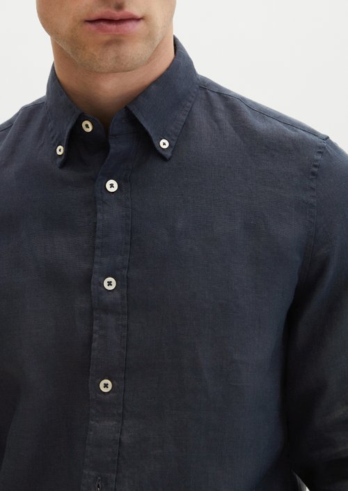 Button-down shirt shaped — Dark Navy