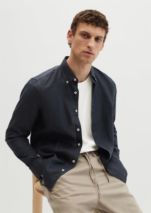 Button-down shirt shaped — Dark Navy