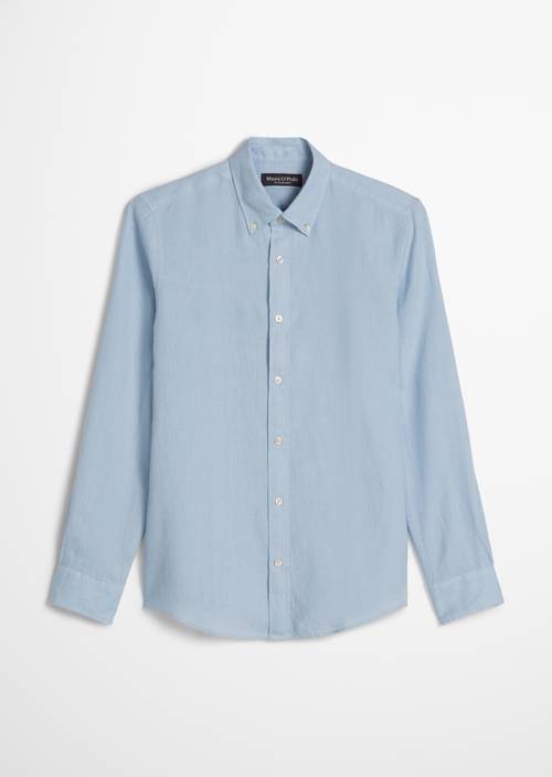 Button-down overhemd in de vorm van Dusted Blue in vrijstaande weergave zonder model