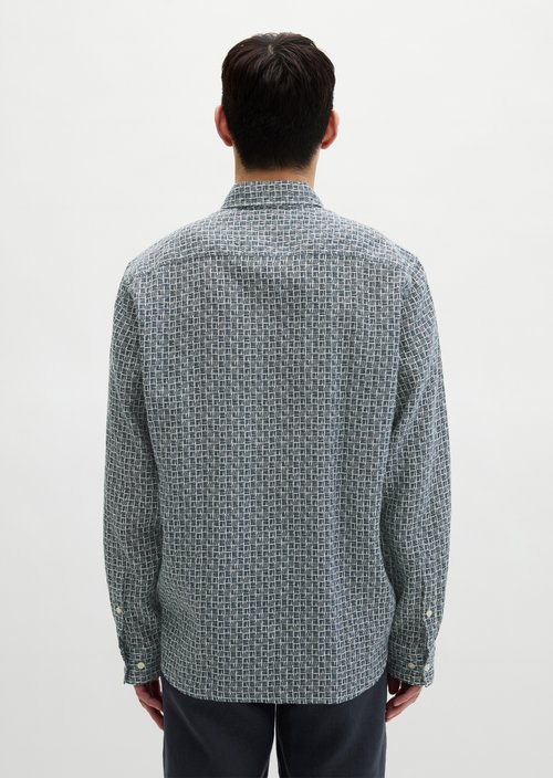 Linen shirt regular — Bright Blue (alternate view)