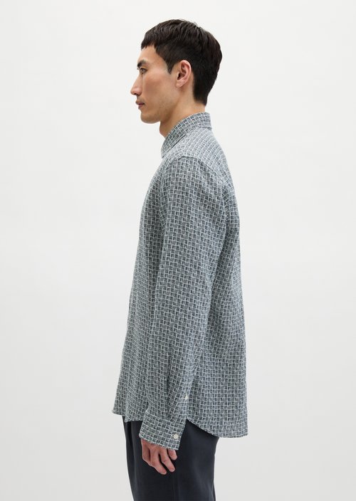 Linen shirt regular — Bright Blue