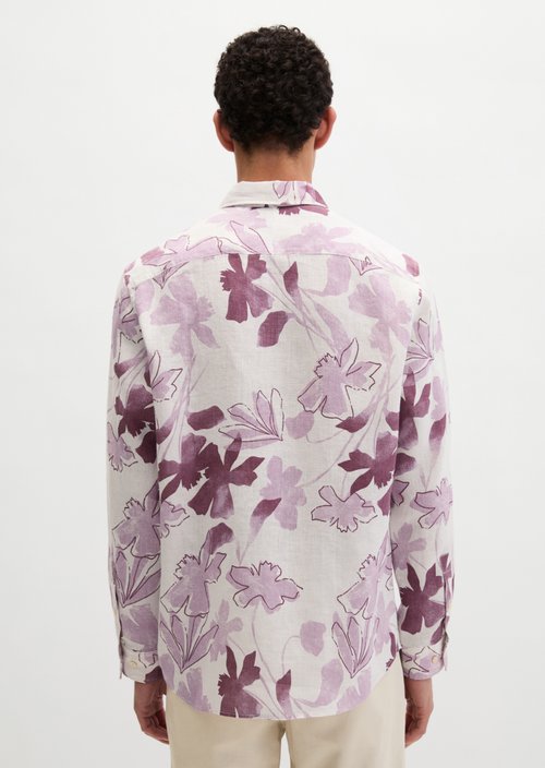 Linen shirt regular — Light Red (alternate view)
