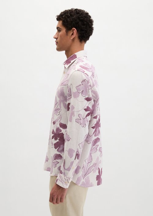Linen shirt regular — Light Red