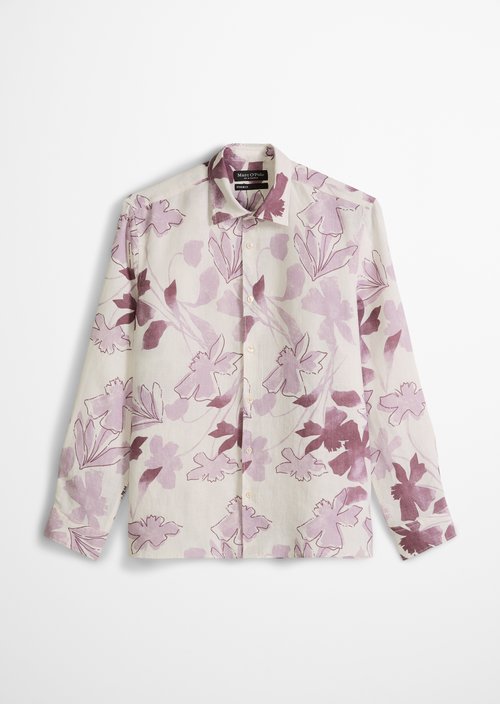 Linen shirt regular — Light Red