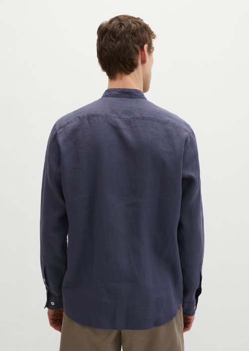 Regular stand-up collar shirt — Faded Blue