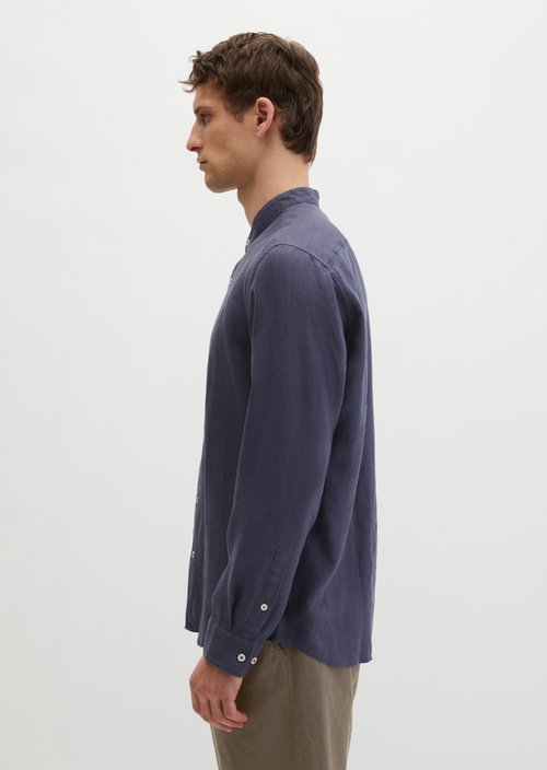 Regular stand-up collar shirt — Faded Blue