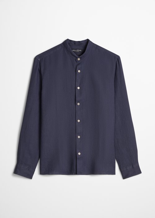Regular stand-up collar shirt — Faded Blue