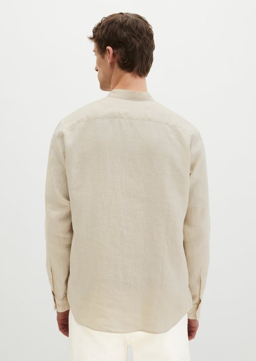 Regular stand-up collar shirt — Light Oat